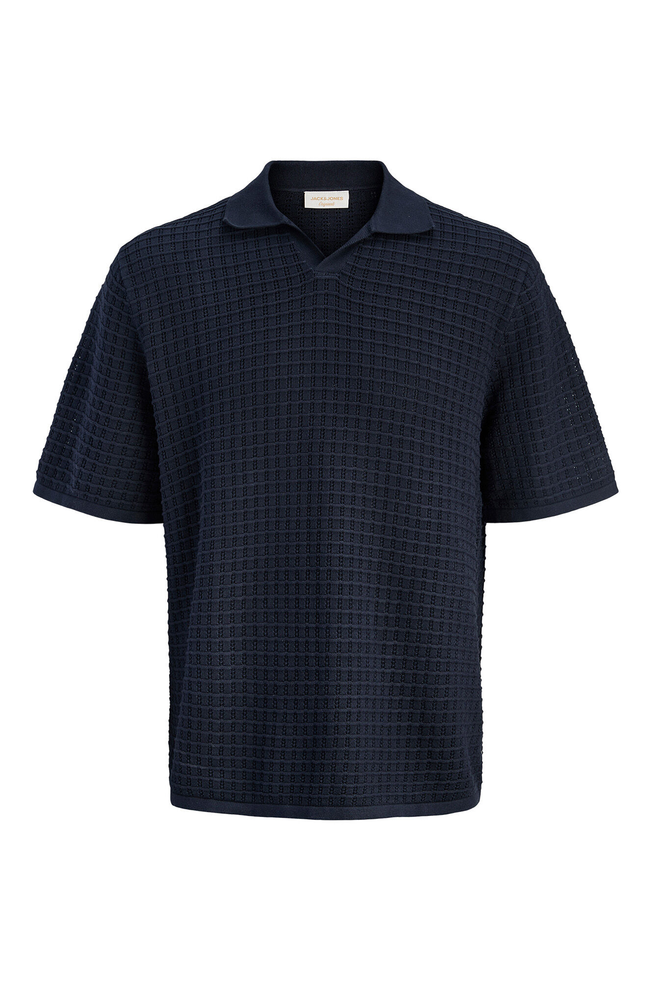 Jack & Jones PLUS Polo gola aberta em malha