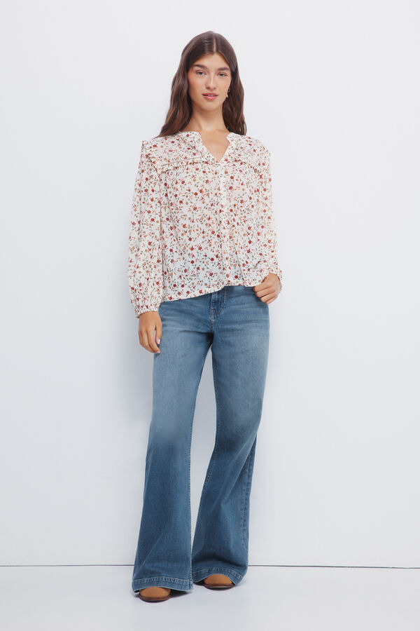 Springfield Blusa estampada com folho estampado