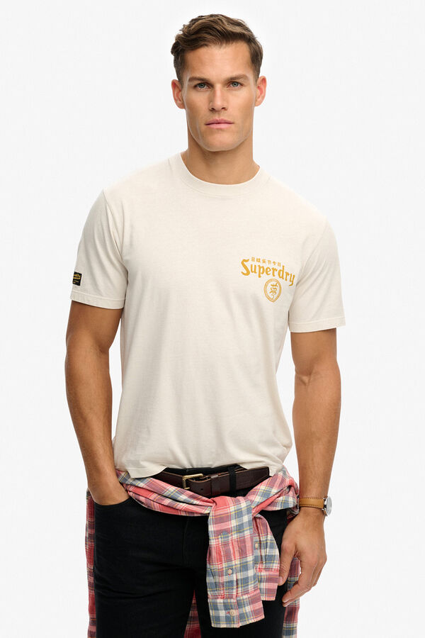 Superdry Short-sleeved Japanese back print T-shirt grey