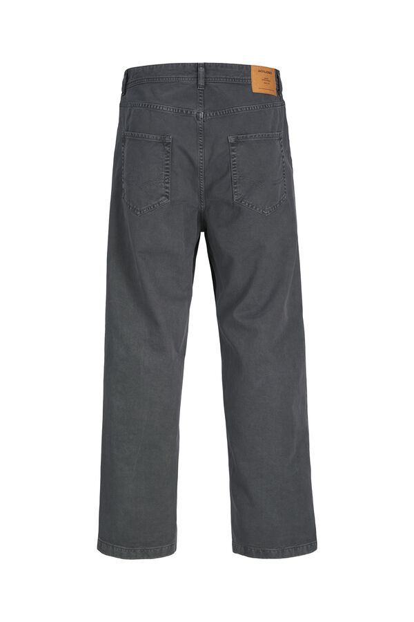 Jack & Jones PLUS Cal&ccedil;a baggy em algod&atilde;o cinzento