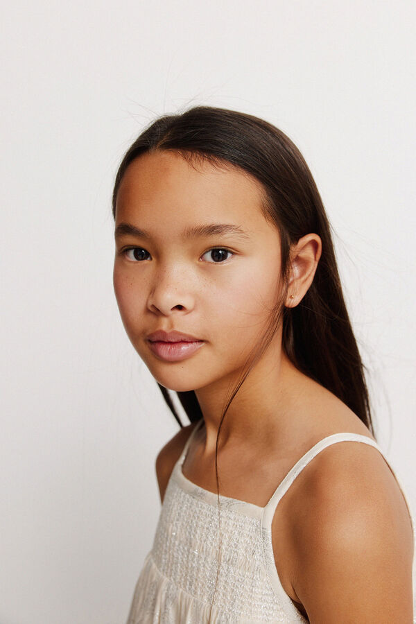 Springfield Kids Vestido menina de lurex castanho