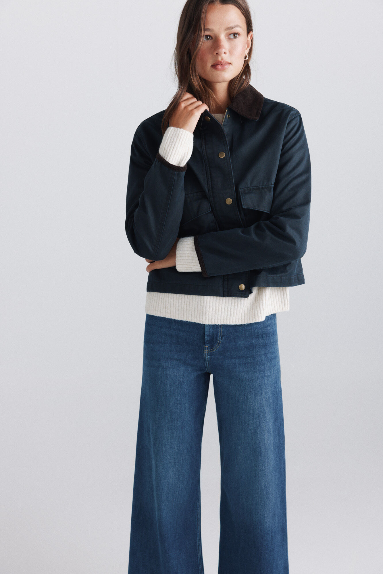 Springfield Short waxed corduroy collar jacket