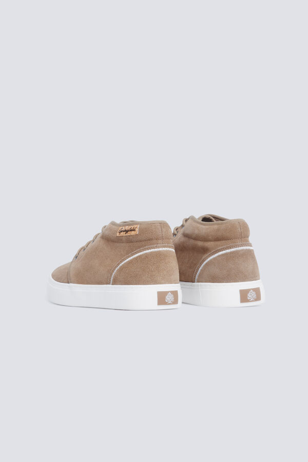 Springfield Croute casual de botim e couro castanho