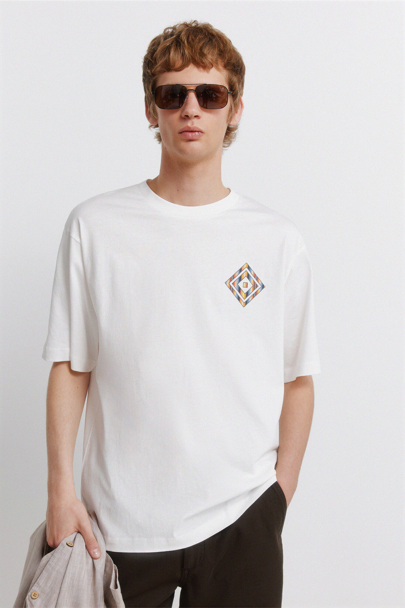 Springfield T-shirt de riscas em losango