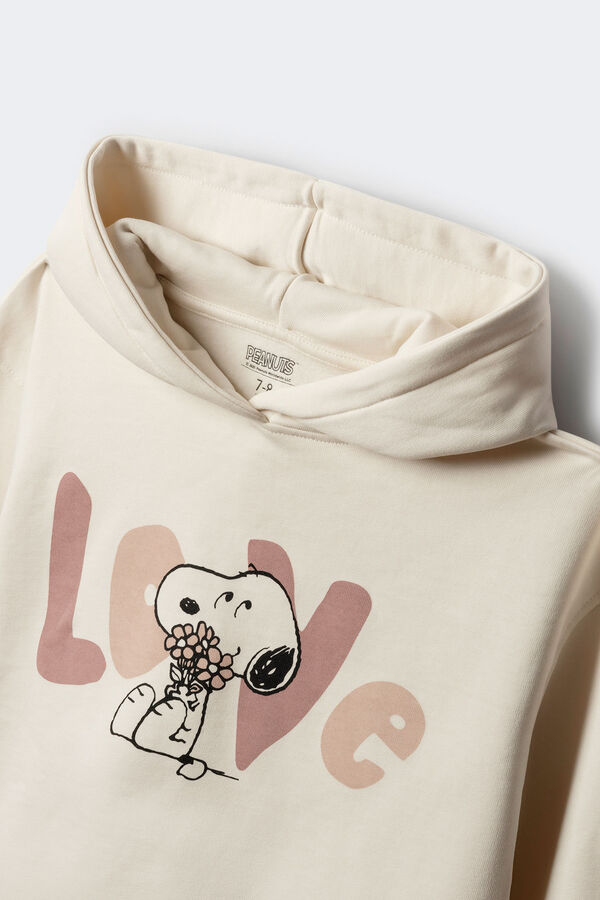 Springfield Kids Sudadera con capucha snoopy niña. blanco