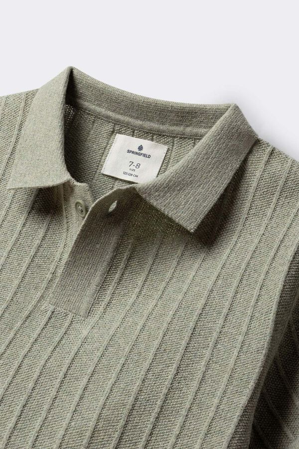 Springfield Kids Polo manga curta em tricot para menino verde