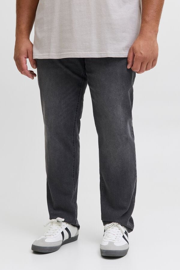 Jack & Jones PLUS Jeans slim cinco bolsos preto