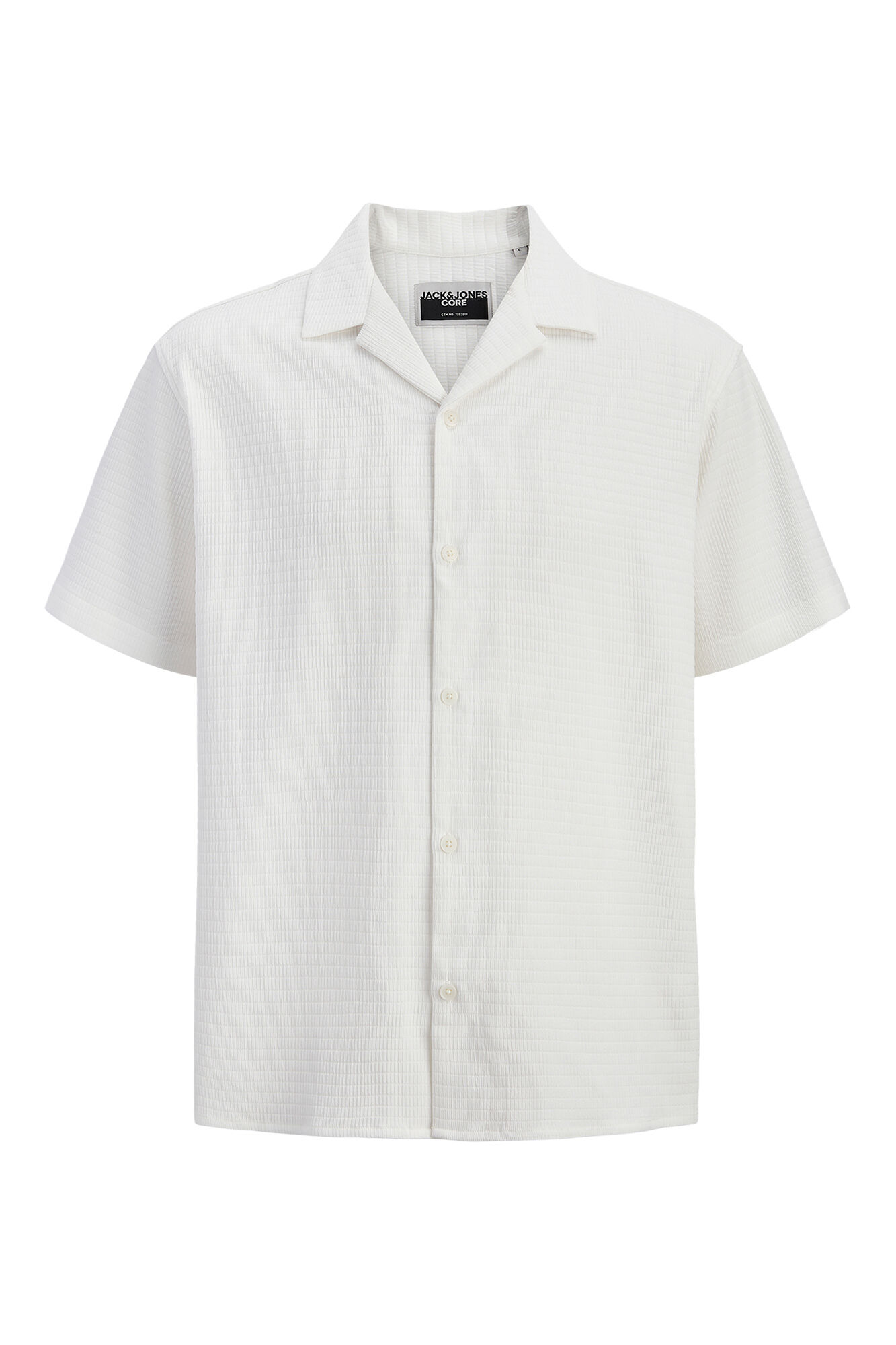 Jack & Jones Camisa resort manga curta tecido plano