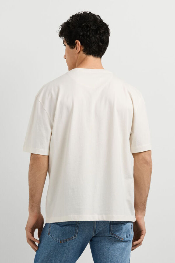 Pepe Jeans T-shirt de manga curta com estampado gr&aacute;fico bege