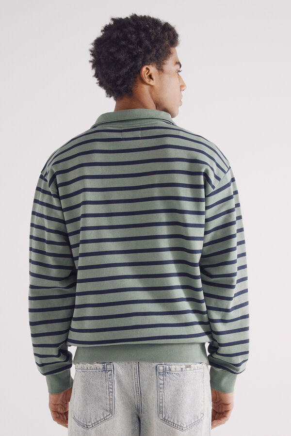 Springfield Sweatshirt trucker riscas verde