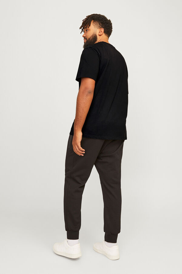 Jack & Jones PLUS T-shirt b&aacute;sica logo cinzento