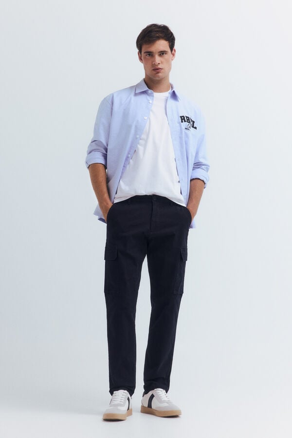 Springfield Calças cargo slim fit azul