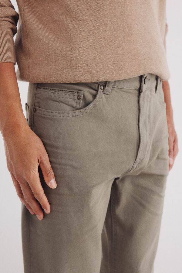 Springfield Calça slim fit com 5 calça bege