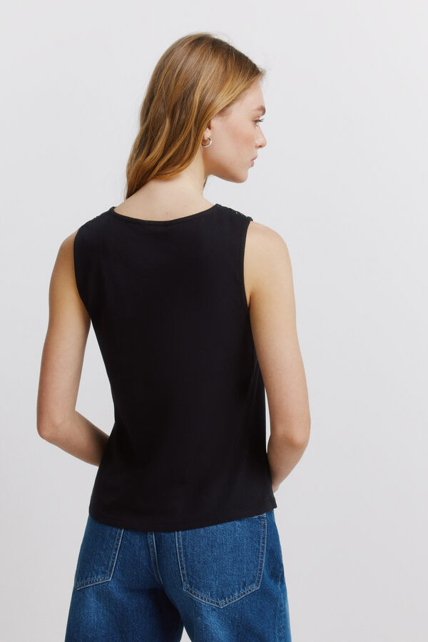 Springfield T-shirt de al&ccedil;as bordada preto