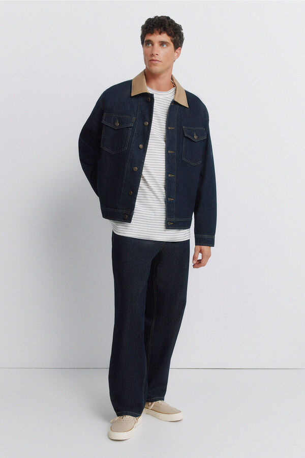 Springfield T-shirt b&aacute;sica riscas branco