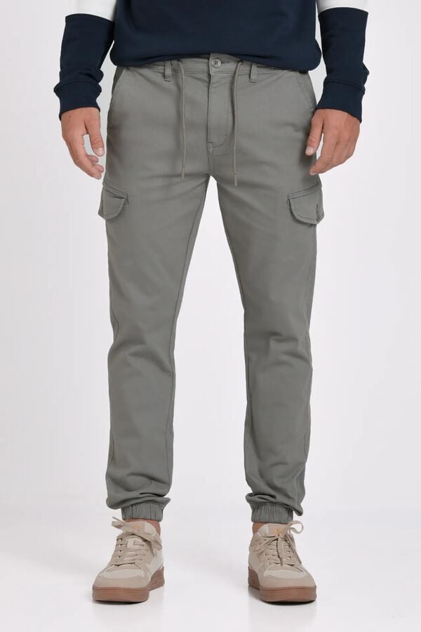 JVZ Cal&ccedil;a jogger cargo bege