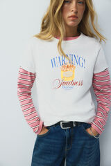 High Spirits Warning T-Shirt bege
