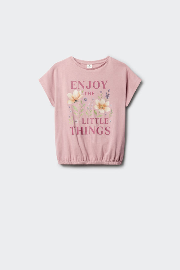 Springfield Kids T-shirt de manga curta little thing para menina rosa
