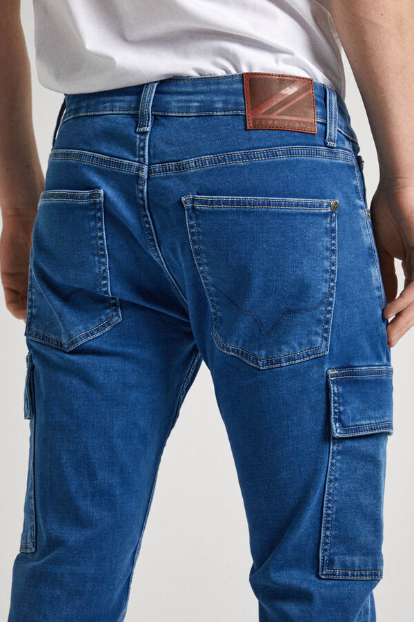 Springfield Tapered cargo jeans bluish