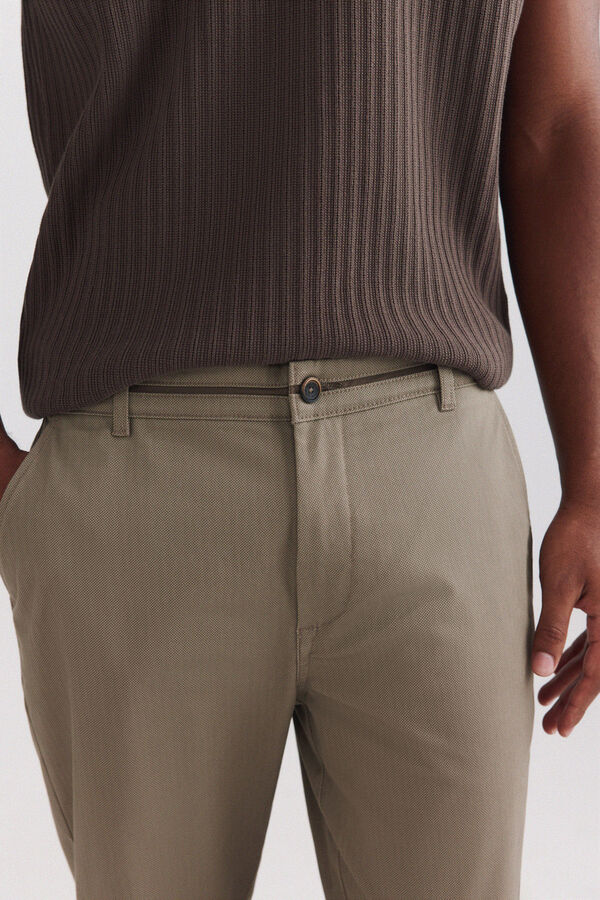 Springfield Cal&ccedil;as chino microestampadas slim fit cru