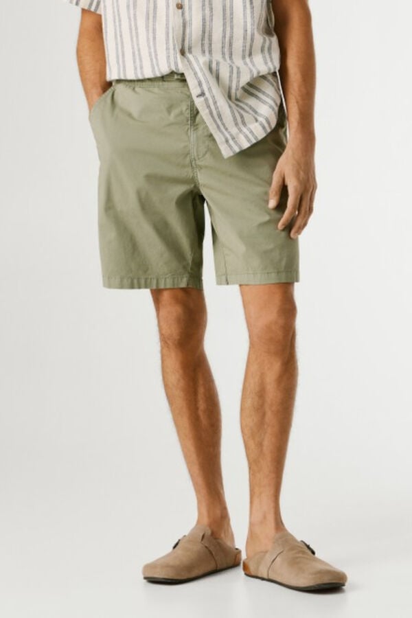 Pepe Jeans Cal&ccedil;&otilde;es em popelina bege