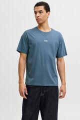 Jack & Jones T-shirt com logo na frente cinzento