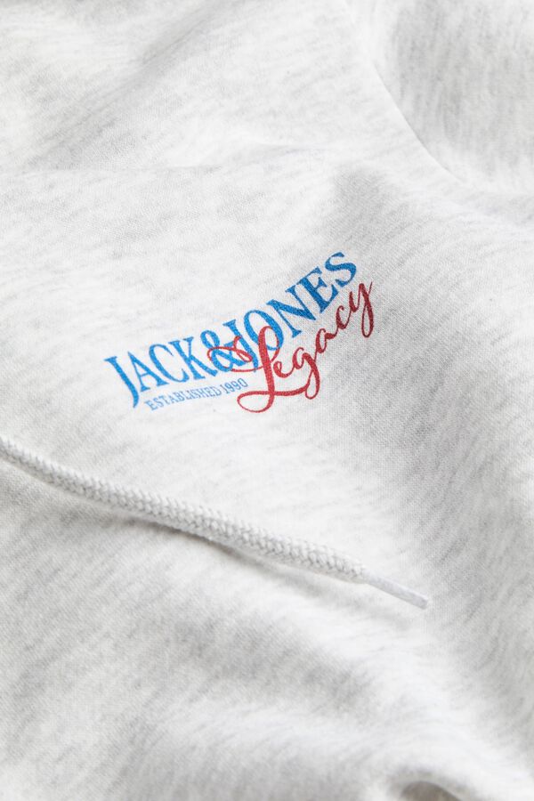 Jack & Jones Sweatshirt relaxed com capuz branco