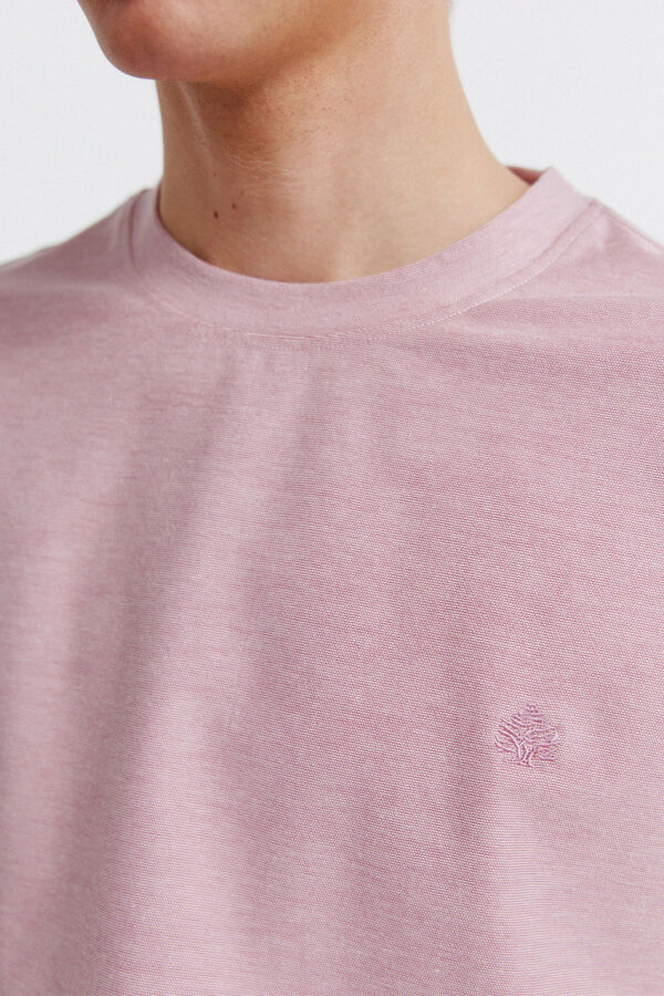 Springfield T-shirt em oxford rosa