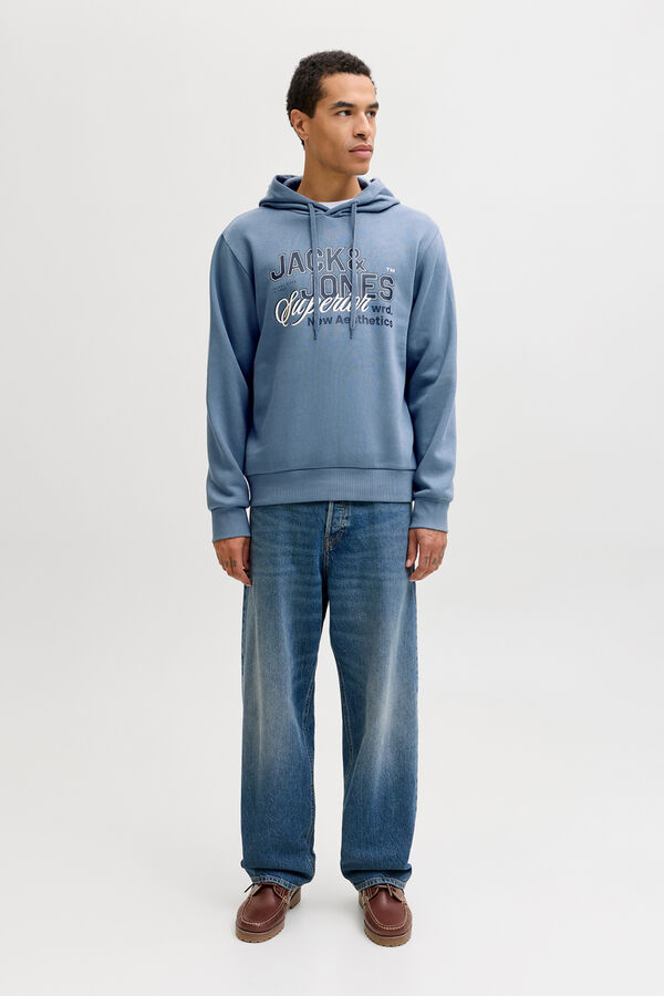 Jack & Jones Sweatshirt de capuz regular fit cinzento