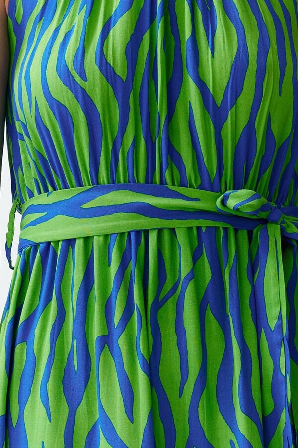 Trendyol Vestido comprido gola halter azul