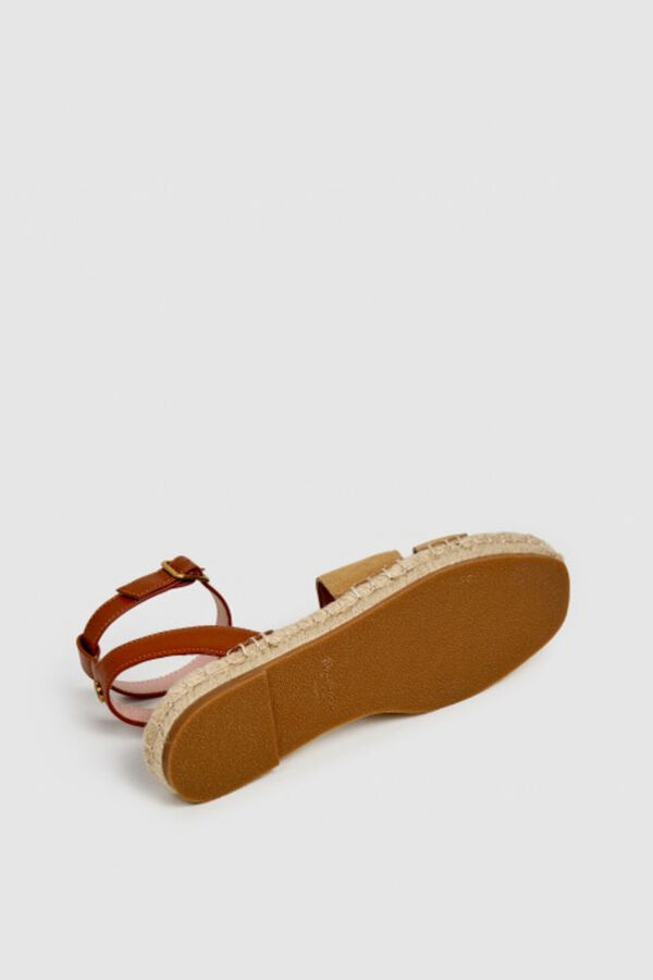 Pepe Jeans Sand&aacute;lias rasas em camur&ccedil;a camel