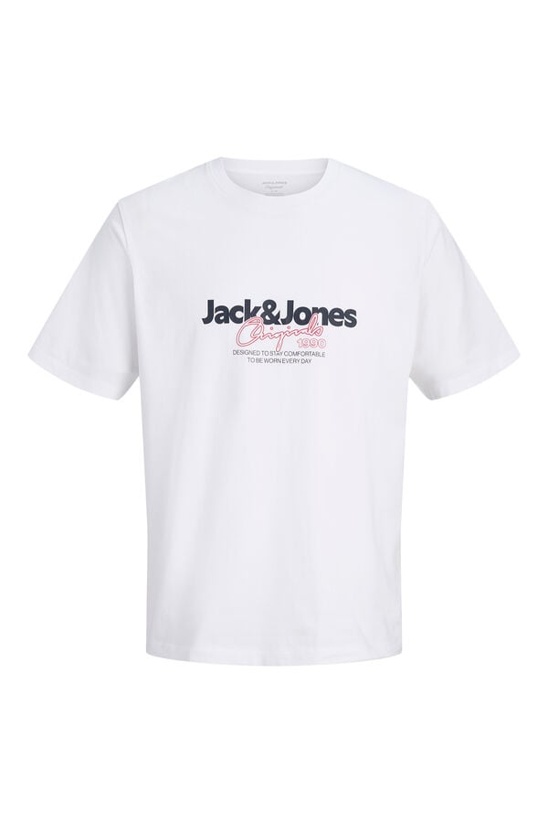 Jack & Jones T-shirt com estampado na frente branco