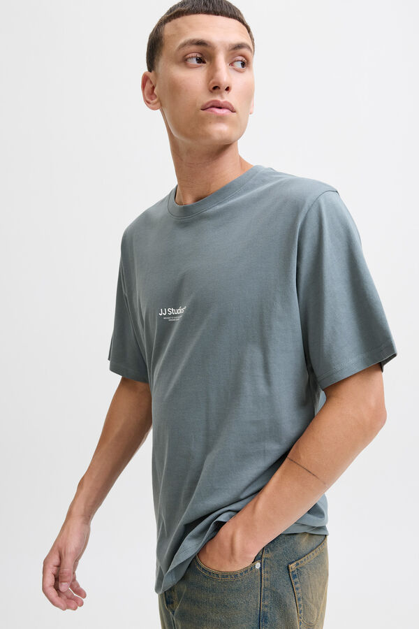 Jack & Jones Pacote com 2 camisetas de modelagem regular cinzento