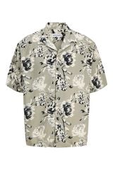 Jack & Jones Camisa loose fit em viscose bege