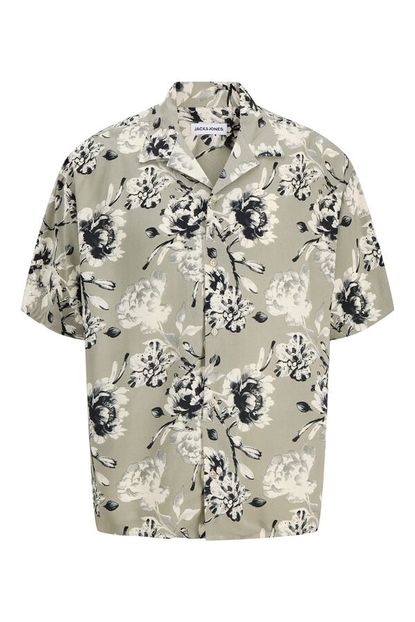 Jack & Jones Camisa loose fit em viscose bege