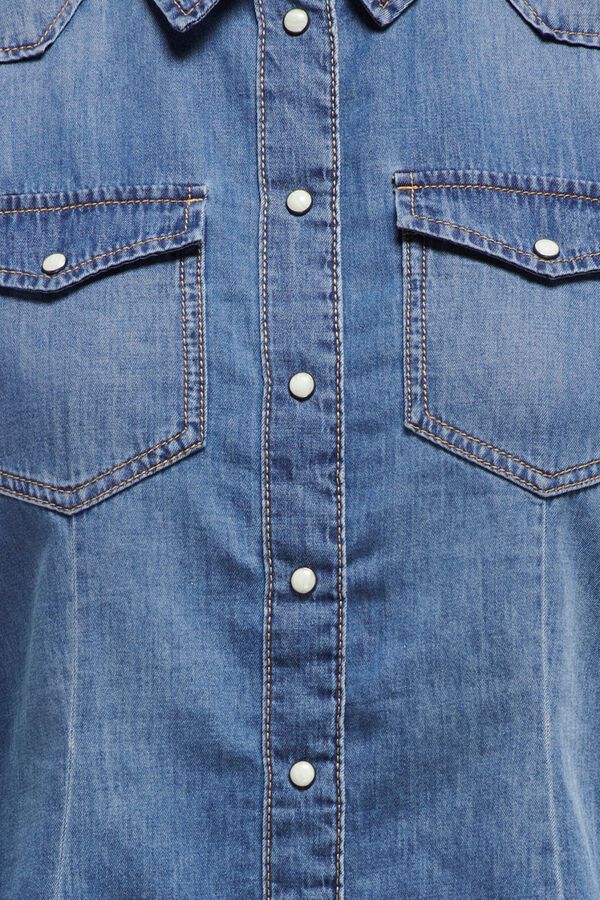 Only Camisa denim de manga comprida azul