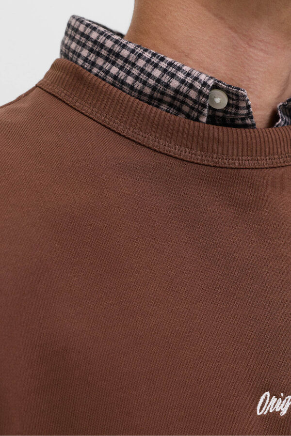 Jack & Jones Sweatshirt original do est&uacute;dio castanho