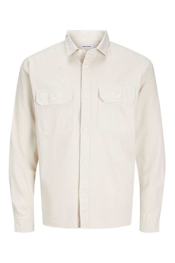 Jack & Jones Camisa de sarja de regular fit cinzento