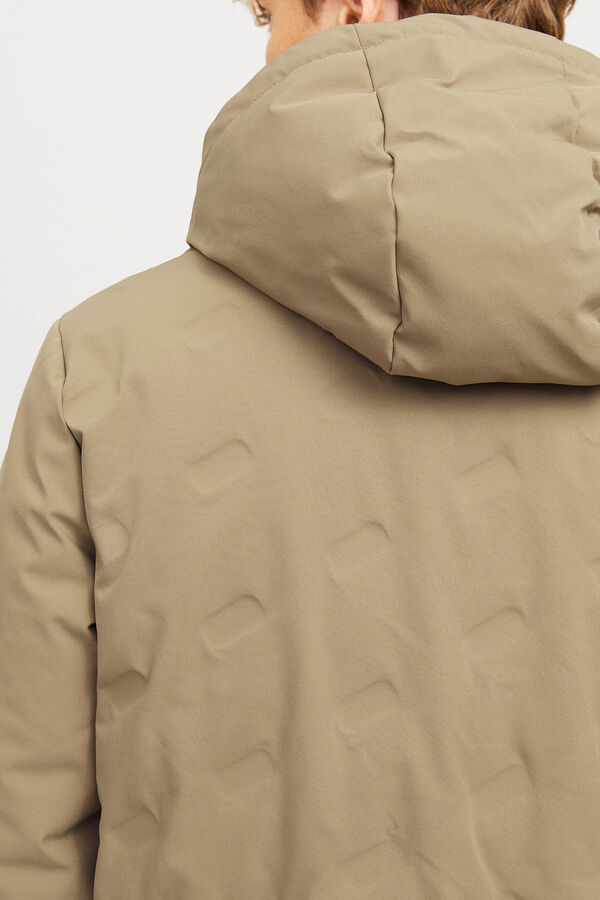 Jack & Jones Chaqueta acolchada capucha gris