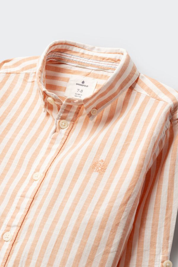 Springfield Kids Camisa de riscas para menino vermelho