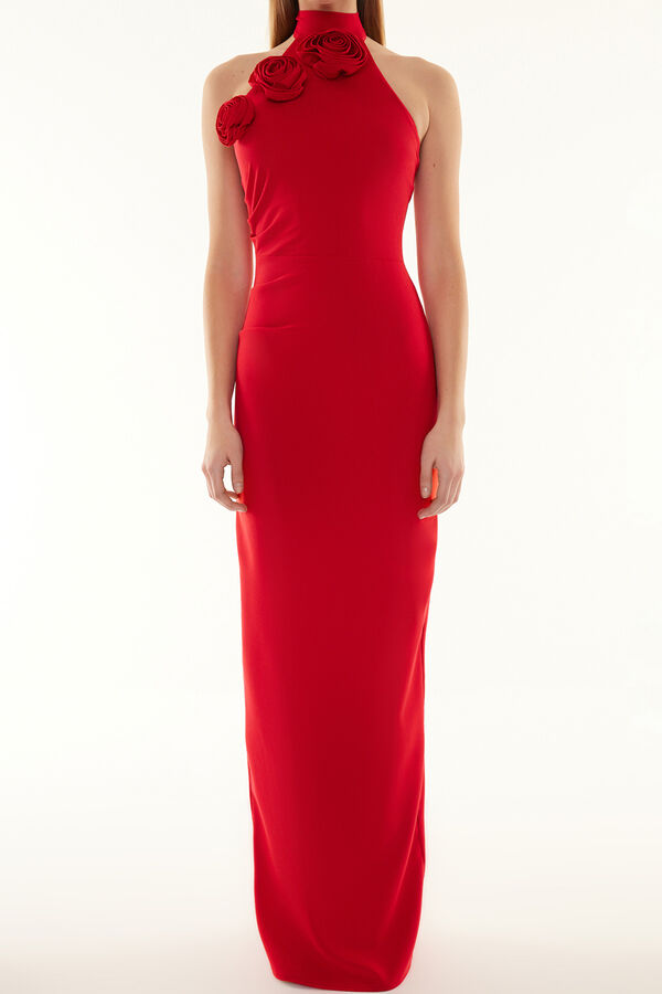 Trendyol Vestido de noite regular vermelho