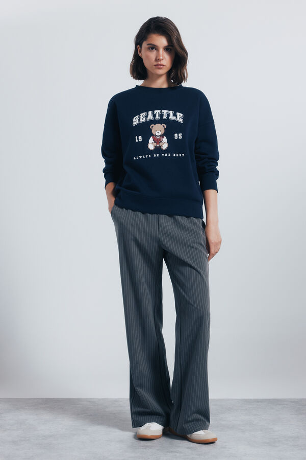 Springfield Calça jogger larga cinzento