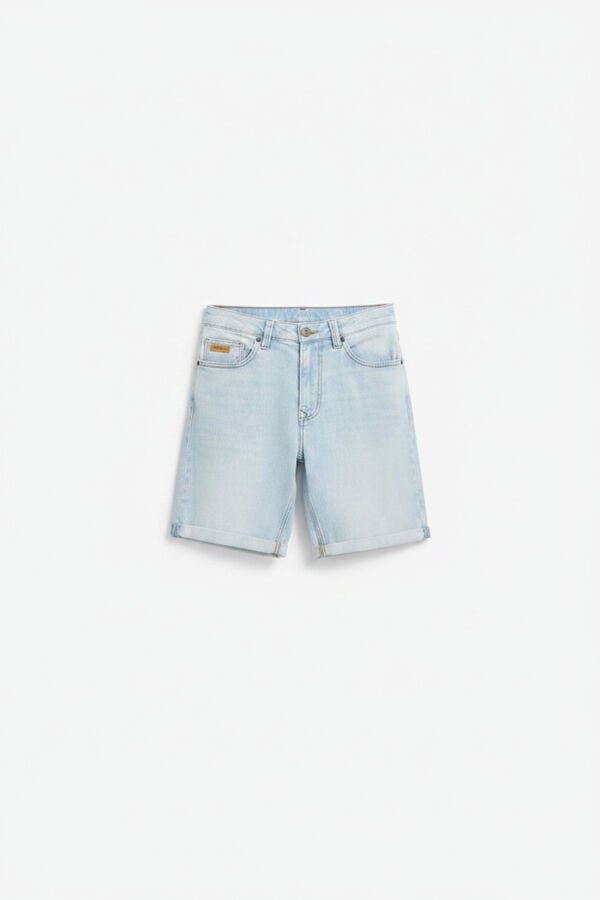Springfield Bermuda jeans ultraleve slim fit azul