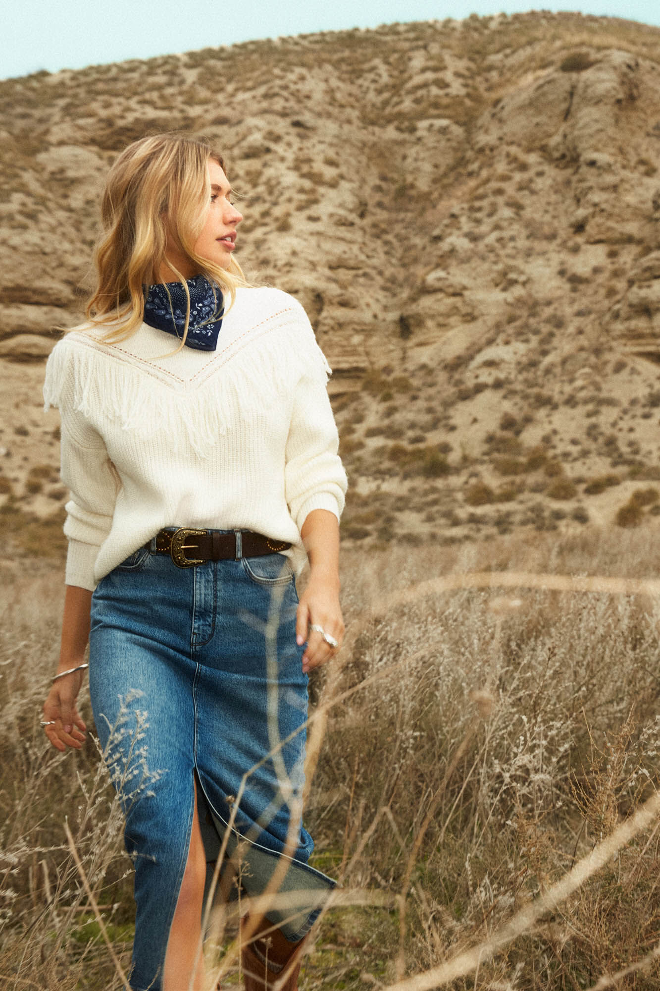 Cortefiel Falda vaquera midi