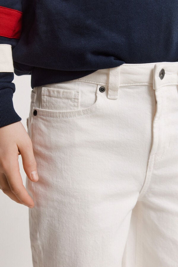 Springfield Kids Bermudas infantil em denim branco