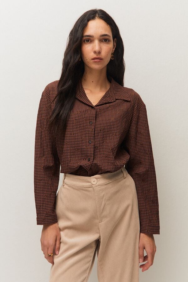 Systemaction Camisa aos quadrados cru