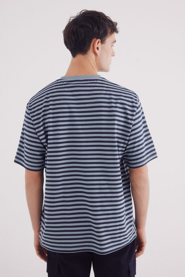 Springfield riscas estampada listrada azul