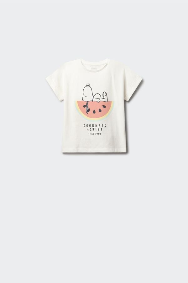 Springfield Kids T-shirt de manga curta "Snoopy" menina bege