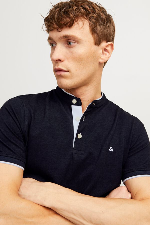 Jack & Jones Polo slim fit em algod&atilde;o azul