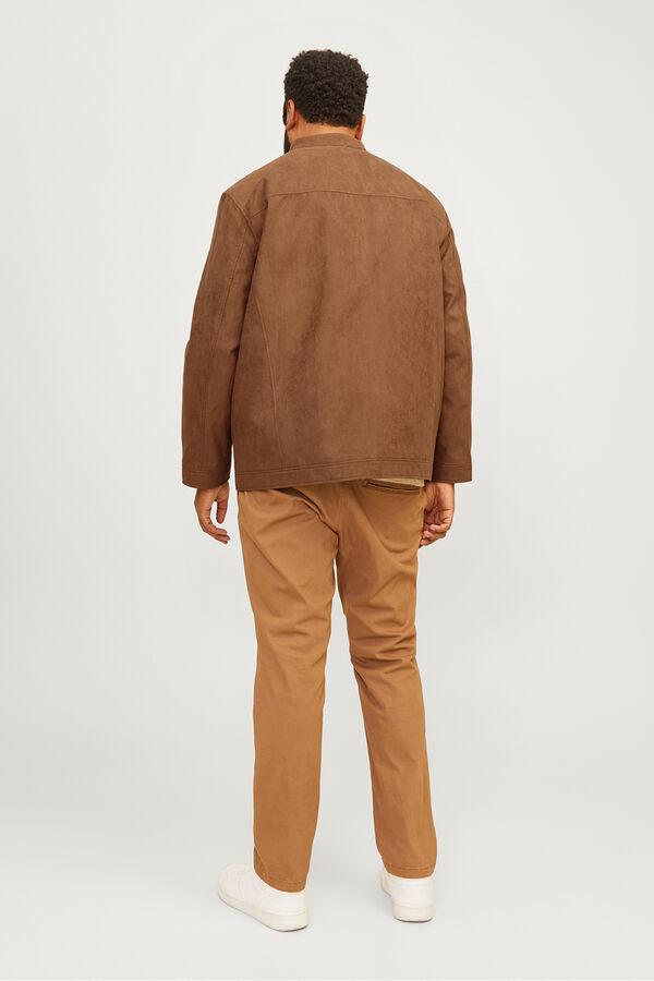 Jack & Jones PLUS Blusão com efeito couro PLUS cru